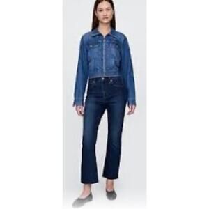GAP Women's Kick Flare Jeans V-Kick Fit Medium Wash Mid Rise Denim 12 31R